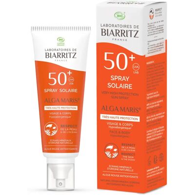 Laboratoires de Biarritz Alga Maris Spray Solaire SPF50+ - Visage & Corps - Publicité Laboratoires de Biarritz Alga Maris Spray Solaire SPF50+ - Visage & Corps - Publicité