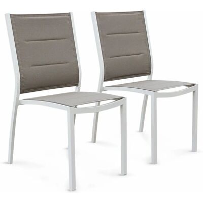 ALICE'S GARDEN - White Chicago/Odenton Aluminum & Textilene Chairs - Garden Chairs ALICE'S GARDEN - White Chicago/Odenton Aluminum & Textilene Chairs - Garden Chairs