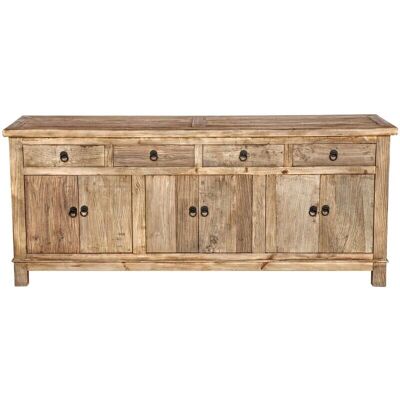 Rendez-vous Déco Mastic Aparador - Madera reciclada - 3 puertas, 4 cajones Rendez-vous Déco Mastic Aparador - Madera reciclada - 3 puertas, 4 cajones