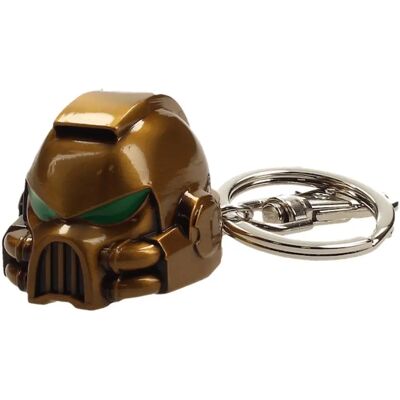 Porte-clés Casque Space Marine Or Warhammer 40K - Semic - Publicité Porte-clés Casque Space Marine Or Warhammer 40K - Semic - Publicité