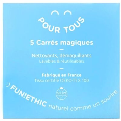 FUN!ETHIC Lingettes Microfibre Réutilisables - 5 pièces - Publicité FUN!ETHIC Lingettes Microfibre Réutilisables - 5 pièces - Publicité