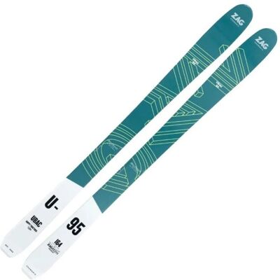 ZAG - Ubac 95 Lady - 164 - Vert / Jaune / Blanc - Ski - Publicité ZAG - Ubac 95 Lady - 164 - Vert / Jaune / Blanc - Ski - Publicité