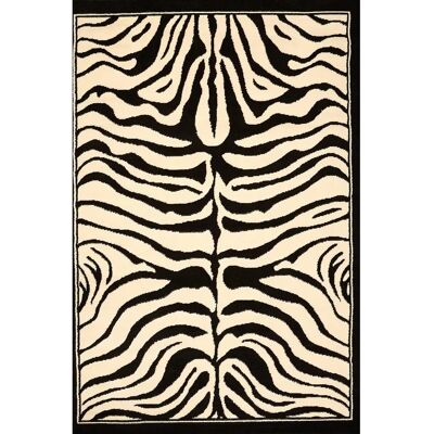 Alfombra moderna de cebra de UN AMOUR DE TAPIS - 190x280cm - Negro Alfombra moderna de cebra de UN AMOUR DE TAPIS - 190x280cm - Negro