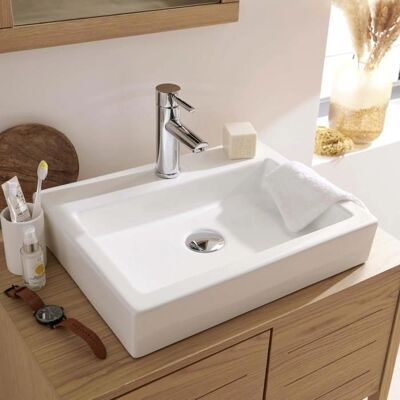 Lavabo rectangulaire en céramique - MOB-IN - Publicité Lavabo rectangulaire en céramique - MOB-IN - Publicité