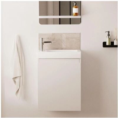 Meuble lavabo réversible LISA blanc - Mobilier - Publicité Meuble lavabo réversible LISA blanc - Mobilier - Publicité