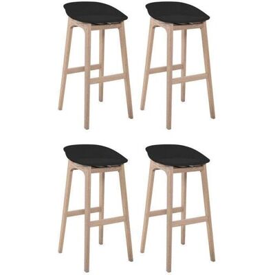 MOB-IN Set di 4 sgabelli RIVA 65cm nero MOB-IN Set di 4 sgabelli RIVA 65cm nero