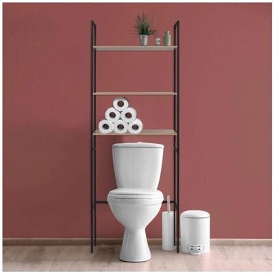 Mensola ponte WC MOB-IN - Legno e metallo SAO - Scaffale bagno Mensola ponte WC MOB-IN - Legno e metallo SAO - Scaffale bagno