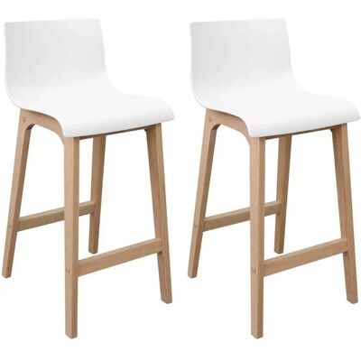 Tabourets de bar blancs MOB-IN TANA - 65cm, Style scandinave - Publicité Tabourets de bar blancs MOB-IN TANA - 65cm, Style scandinave - Publicité