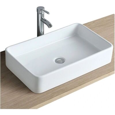 Vasque SADDY Lavabo rectangulaire en céramique - Salle de bain - Publicité Vasque SADDY Lavabo rectangulaire en céramique - Salle de bain - Publicité