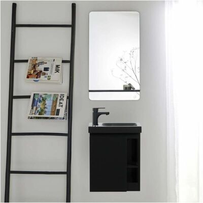 Mob In - HAMPTON - Negro - MDF - mueble lavabo Mob In - HAMPTON - Negro - MDF - mueble lavabo