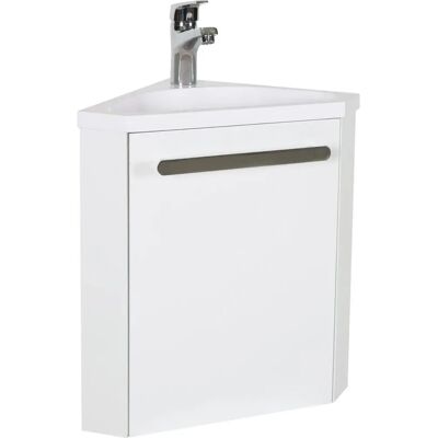 MOB-IN Meuble d'angle lavabo blanc - Mobilier - Publicité MOB-IN Meuble d'angle lavabo blanc - Mobilier - Publicité