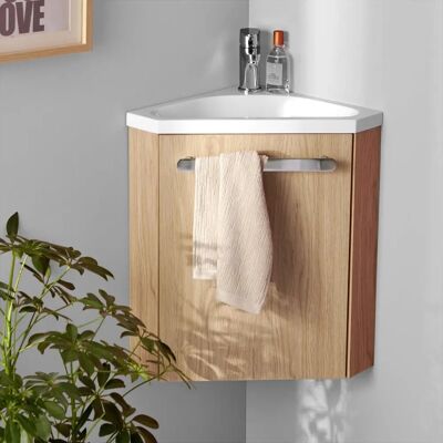 MOB-IN Mueble esquina SKINO con lavabo y grifo cromado MOB-IN Mueble esquina SKINO con lavabo y grifo cromado
