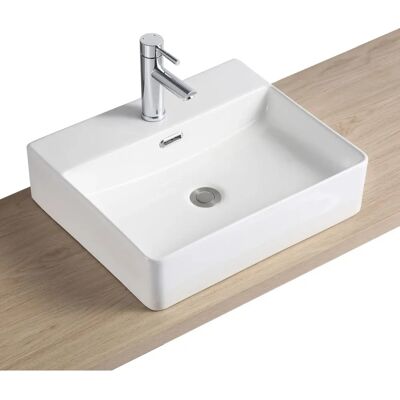 MOB-IN Alba Lavabo rettangolare in ceramica - 50x42cm MOB-IN Alba Lavabo rettangolare in ceramica - 50x42cm