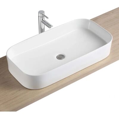 MOB-IN JOSY Vasque rectangulaire en céramique - Lavabo - Publicité MOB-IN JOSY Vasque rectangulaire en céramique - Lavabo - Publicité