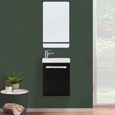 Mob-in Nevada Mobile Bagno Nero - Porta Reversibile Mob-in Nevada Mobile Bagno Nero - Porta Reversibile