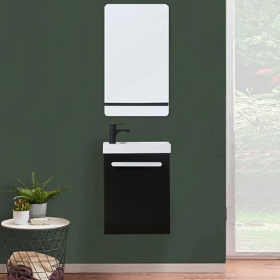 Set di Arredo Bagno Mob-in Nevada Nero - Porta e lavabo reversibili Set di Arredo Bagno Mob-in Nevada Nero - Porta e lavabo reversibili