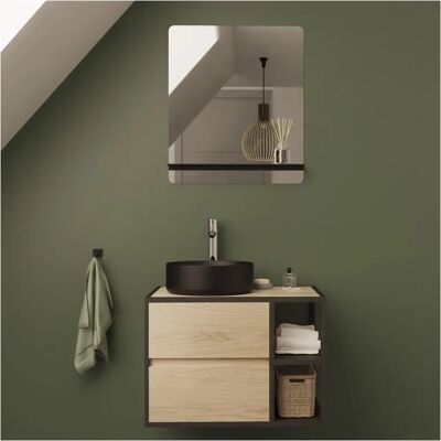 Meuble de salle de bain Mob-in Edisson avec miroir et lavabo - Publicité Meuble de salle de bain Mob-in Edisson avec miroir et lavabo - Publicité