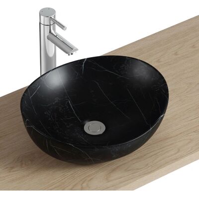 Mob-In ANNA - Negro cerámica imitación mármol - Lavabo Mob-In ANNA - Negro cerámica imitación mármol - Lavabo