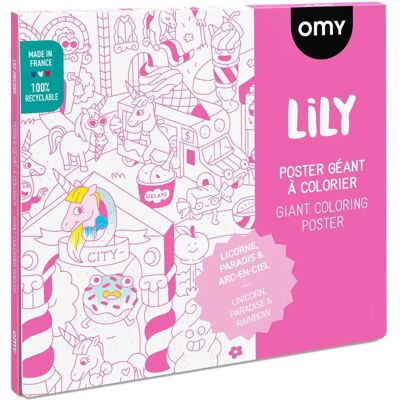 Omy Lily Rose Poster à Colorier - Poster - Publicité Omy Lily Rose Poster à Colorier - Poster - Publicité