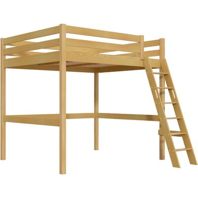 ABC MEUBLES Sylvia 160x200 Miel Lit mezzanine - Publicité ABC MEUBLES Sylvia 160x200 Miel Lit mezzanine - Publicité