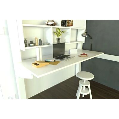 ABC MEUBLES Scrivania sospesa bianca da 90cm per letto a soppalco ABC MEUBLES Scrivania sospesa bianca da 90cm per letto a soppalco