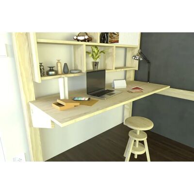 ABC MEUBLES Bureau Murale Personnalisable 120cm en Pin - Publicité ABC MEUBLES Bureau Murale Personnalisable 120cm en Pin - Publicité