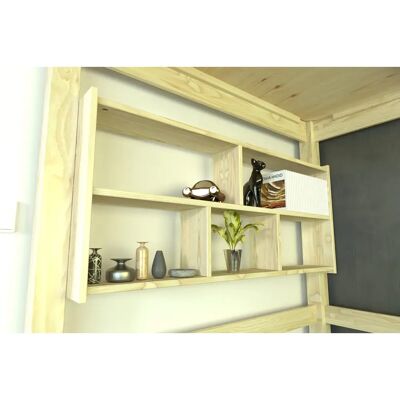 ABC MEUBLES - Étagère pour lit mezzanine - 160 cm Vernis Naturel - Étagère - Publicité ABC MEUBLES - Étagère pour lit mezzanine - 160 cm Vernis Naturel - Étagère - Publicité