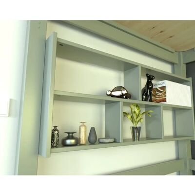 ABC MEUBLES Étagère Murale Grande 200cm pour Lits Mezzanine - Gris - Publicité ABC MEUBLES Étagère Murale Grande 200cm pour Lits Mezzanine - Gris - Publicité