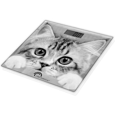 Little Balance The Cat Digitale Badkamer Weegschaal - 180kg - Grijs - Persoonlijke Weegschaal Little Balance The Cat Digitale Badkamer Weegschaal - 180kg - Grijs - Persoonlijke Weegschaal