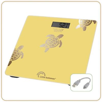 HomeTech Pèse-personne Numérique Little Balance - 8731 - Jaune - 180kg - Publicité HomeTech Pèse-personne Numérique Little Balance - 8731 - Jaune - 180kg - Publicité