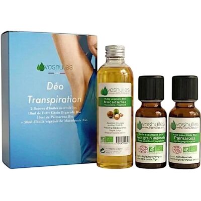 Kit Déodorant Bio Voshuiles - Petit Grain Bigarade, Palmarosa, Huile de Macadamia - Publicité Kit Déodorant Bio Voshuiles - Petit Grain Bigarade, Palmarosa, Huile de Macadamia - Publicité