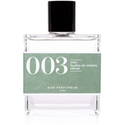 Bon Parfumeur 003 Yuzu Fiolblader Vetiver Eau de Parfum - 100ml Bon Parfumeur 003 Yuzu Fiolblader Vetiver Eau de Parfum - 100ml