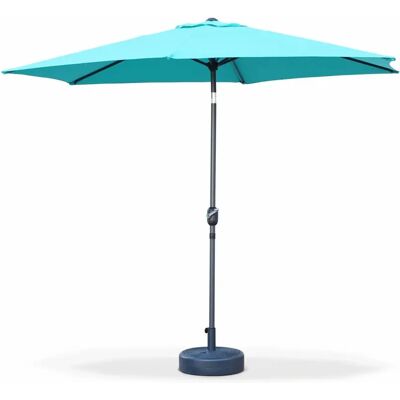 Sweeek Sonnenschirm Türkis - Ø300cm, Aluminium, Kippbar - Garten Sweeek Sonnenschirm Türkis - Ø300cm, Aluminium, Kippbar - Garten
