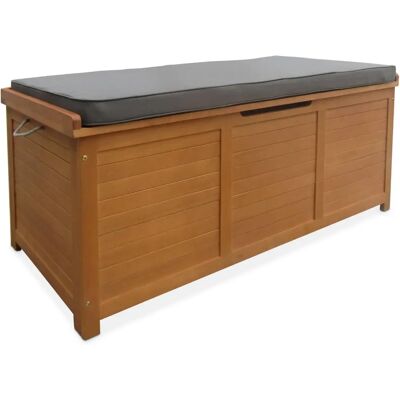 SWEEEK Caja Garden Storage Chest - Gray - 125x60cm - Outdoor Indoor SWEEEK Caja Garden Storage Chest - Gray - 125x60cm - Outdoor Indoor