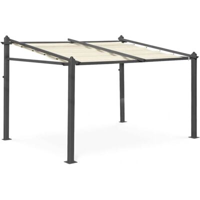 ALICE'S GARDEN Murum Wall Pergola - Ecru - 3x4m - Aluminum ALICE'S GARDEN Murum Wall Pergola - Ecru - 3x4m - Aluminum