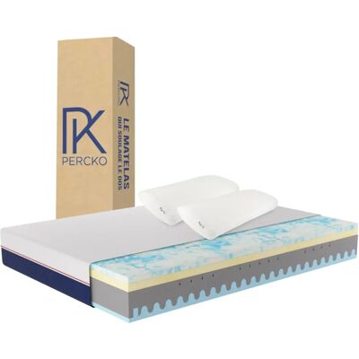 Matelas à Mémoire de Forme et Oreiller Percko - Soutien Dos - Publicité Matelas à Mémoire de Forme et Oreiller Percko - Soutien Dos - Publicité