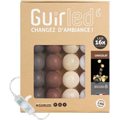 Guirled Modèle - 16 Boules en coton LED guirlande - Décoration intérieure - Publicité Guirled Modèle - 16 Boules en coton LED guirlande - Décoration intérieure - Publicité