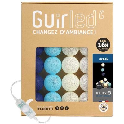 Guirled Guirlande Lumineuse Bleu Océan - 16 Boules - Publicité Guirled Guirlande Lumineuse Bleu Océan - 16 Boules - Publicité