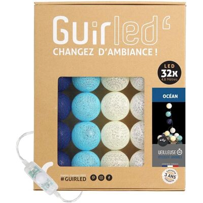 Guirled Guirlande Lumineuse Océan Bleu en Coton - Veilleuse Bébé 2h - 3 Intensités - 32 Boules - 3,2m - Intérieur - Publicité Guirled Guirlande Lumineuse Océan Bleu en Coton - Veilleuse Bébé 2h - 3 Intensités - 32 Boules - 3,2m - Intérieur - Publicité