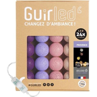 Guirled Provence Violeta Cordão de LED de Algodão - Luz Noturna para Bebê 2h - 3 Intensidades Guirled Provence Violeta Cordão de LED de Algodão - Luz Noturna para Bebê 2h - 3 Intensidades