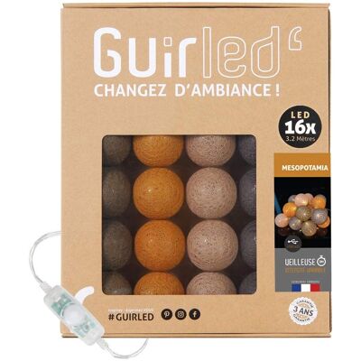 Guirled Cordão de Bolas de Algodão - 16 LED, 1,6m, Luz Noturna para Bebê Guirled Cordão de Bolas de Algodão - 16 LED, 1,6m, Luz Noturna para Bebê
