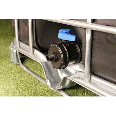Raccord de cuve en polypropylène pour IBC 1000L - Fileté mâle 3/4'' Pas gaz - Publicité Raccord de cuve en polypropylène pour IBC 1000L - Fileté mâle 3/4'' Pas gaz - Publicité