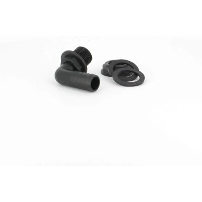Raccord coudé de 20 mm pour cuves d'eau 1000L - Trop-plein - Publicité Raccord coudé de 20 mm pour cuves d'eau 1000L - Trop-plein - Publicité