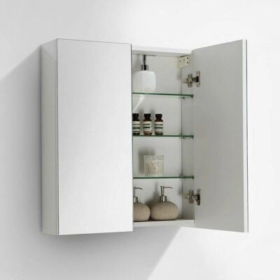 Stano Armario de baño espejo 60cm Lacado Blanco - Armario de Baño Stano Armario de baño espejo 60cm Lacado Blanco - Armario de Baño