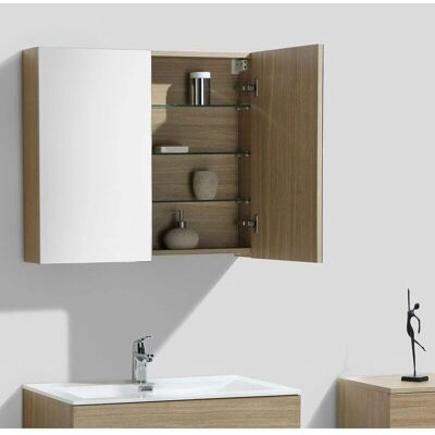 Stano Siena Armario Espejo Baño 80cm - Diseño Moderno Minimalista Stano Siena Armario Espejo Baño 80cm - Diseño Moderno Minimalista