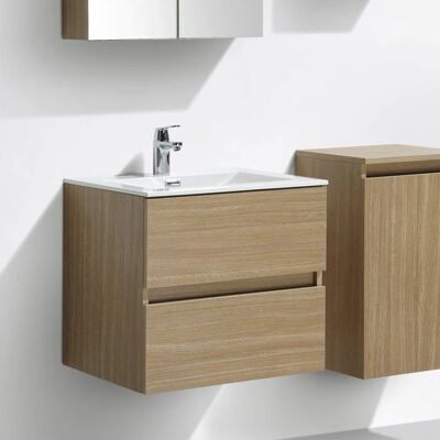 Mobile bagno sospeso Stano Siena - 60cm, Rovere Chiaro Mobile bagno sospeso Stano Siena - 60cm, Rovere Chiaro