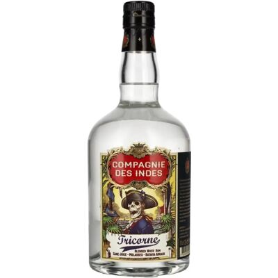 Rhum Blanc Tricorne de Compagnie des Indes - Mélange Exotique 43% 0,7L - Publicité Rhum Blanc Tricorne de Compagnie des Indes - Mélange Exotique 43% 0,7L - Publicité