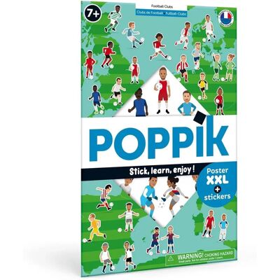 Poppik Póster de Pegatinas de Fútbol - Aprendizaje Geográfico Poppik Póster de Pegatinas de Fútbol - Aprendizaje Geográfico