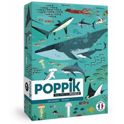 Puzzle Océans Poppik - 500 pièces Jeu Educatif - Publicité Puzzle Océans Poppik - 500 pièces Jeu Educatif - Publicité