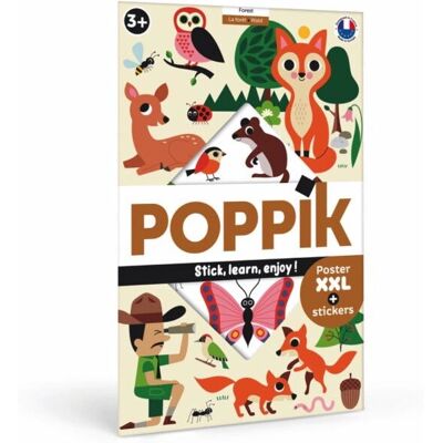 Poppik - Plakat - 100x68 cm - Edukacyjny motyw lasu Poppik - Plakat - 100x68 cm - Edukacyjny motyw lasu